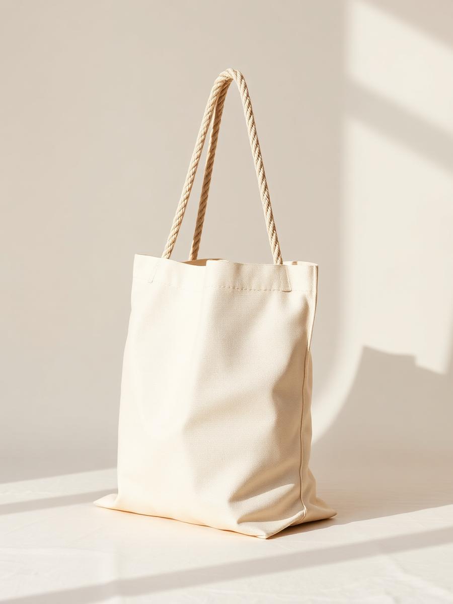 Natural canvas tote